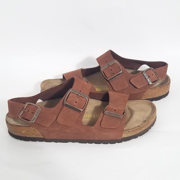 Birkenstock Shoes - Birkenstock Milano Three Strap Buckle Sandals